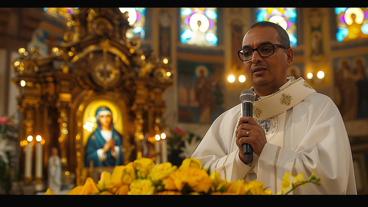 Fieis Celebram Nossa Senhora do Perpétuo Socorro no Santuário Nacional de Aparecida