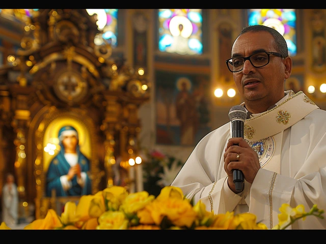 Fieis Celebram Nossa Senhora do Perpétuo Socorro no Santuário Nacional de Aparecida